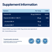 OSENDE Vitamin D3&K2 Komplex | Tägliche Nahrungsergänzung