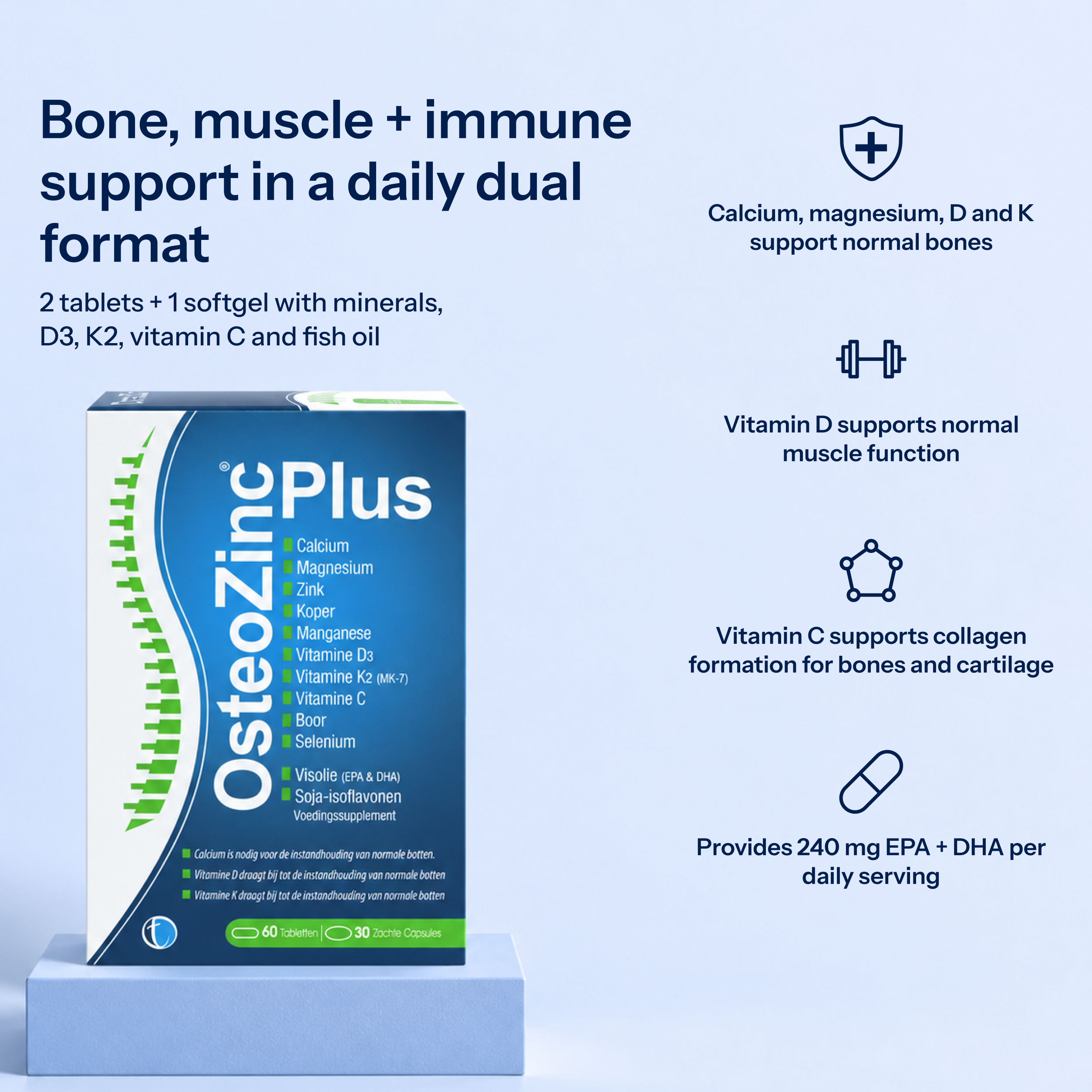 Osteozinc Plus | Tägliche Nahrungsergänzung