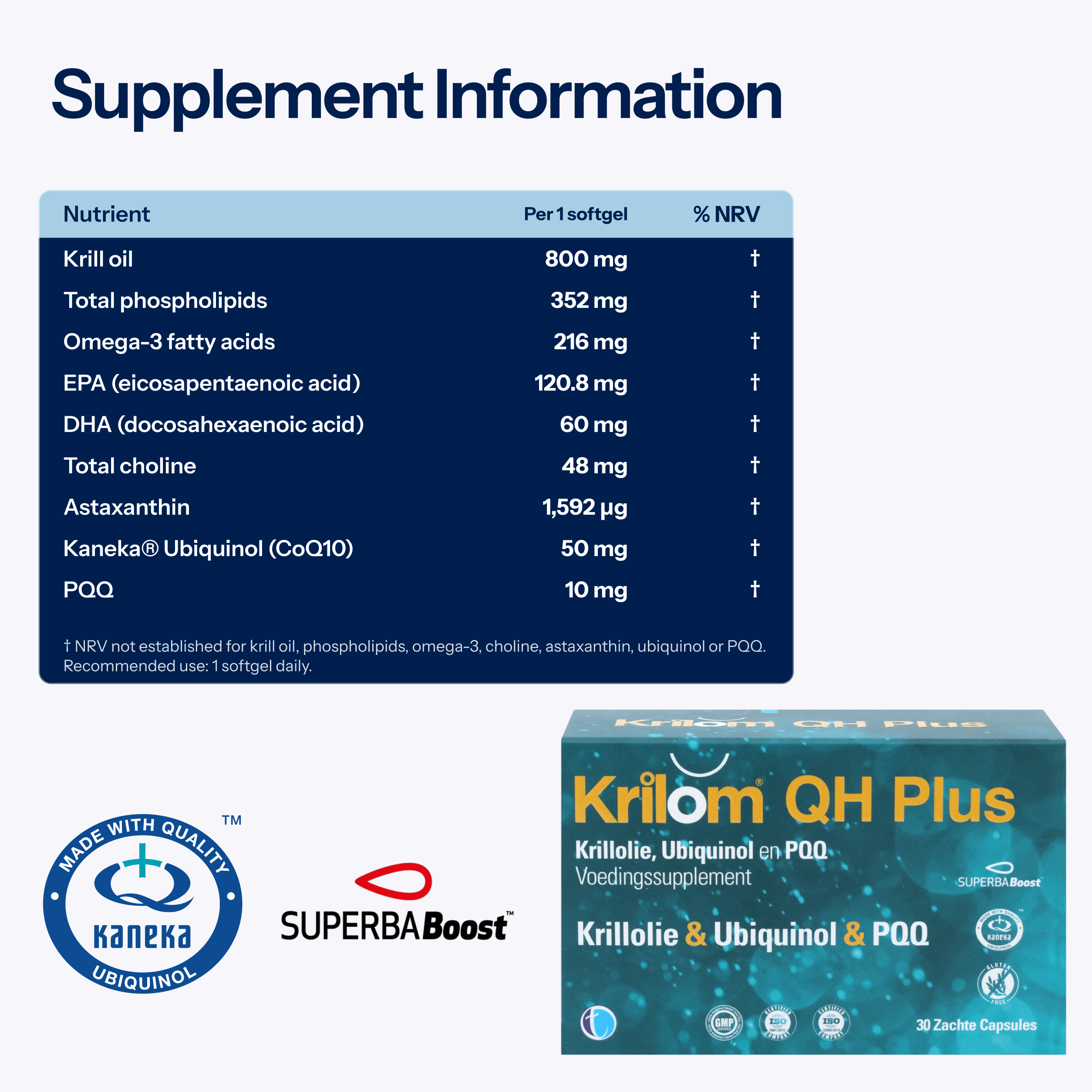 Krilom QH Plus | Krill Oil Omega-3 Supplement - TAB Vitamins