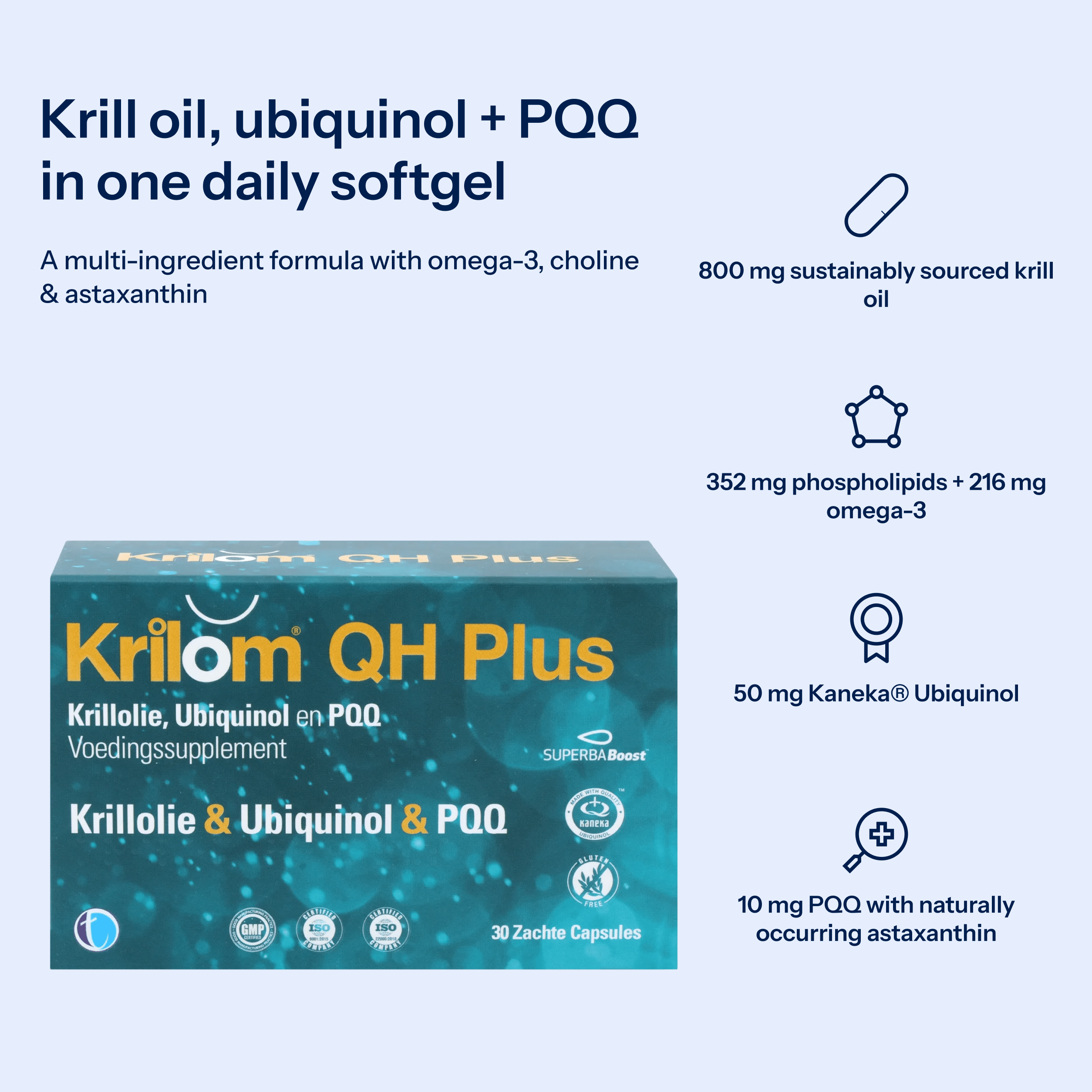 Krilom QH Plus | Krill Oil Omega-3 Supplement - TAB Vitamins