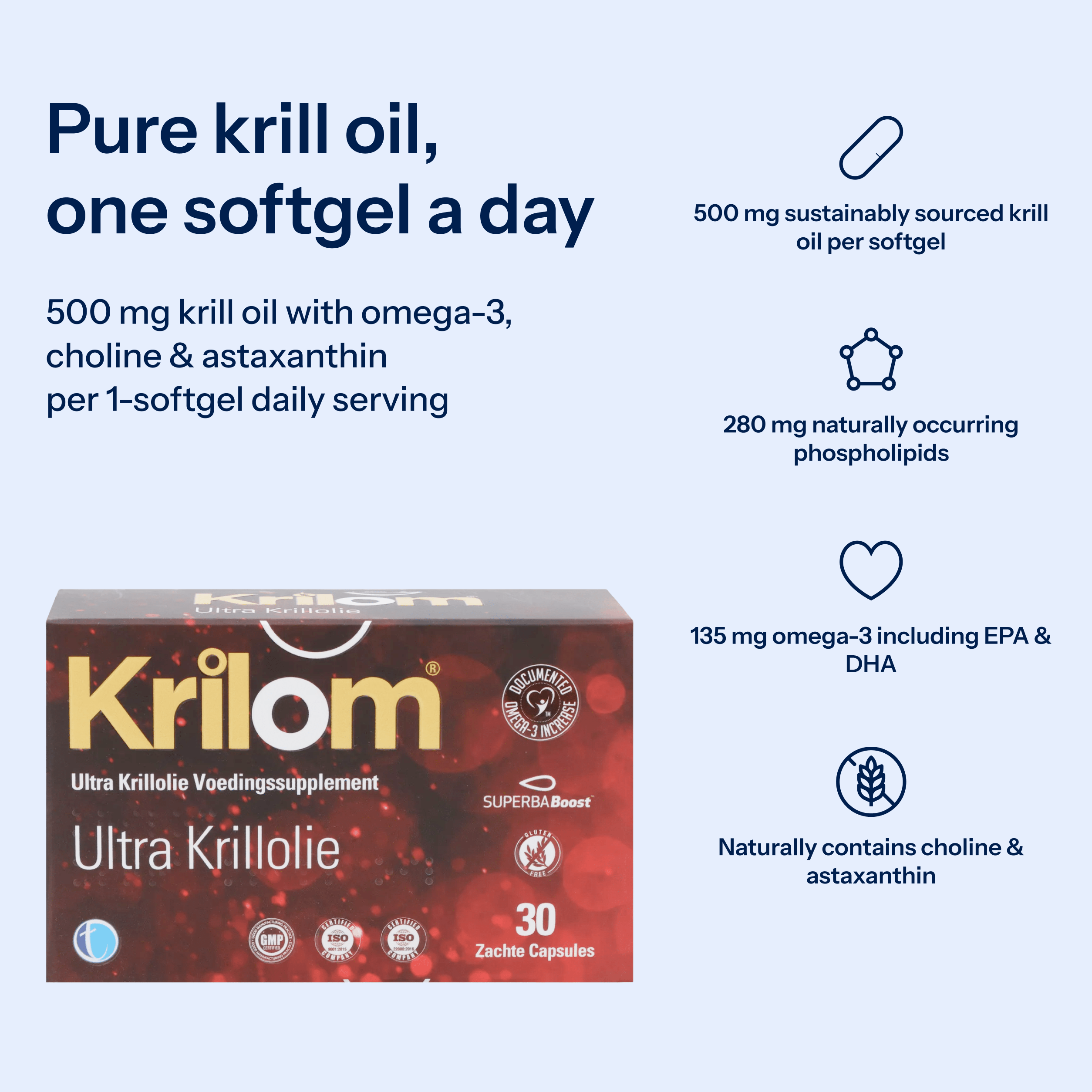 Krilom Ultra Krill Oil | Omega-3 Supplement - TAB Vitamins