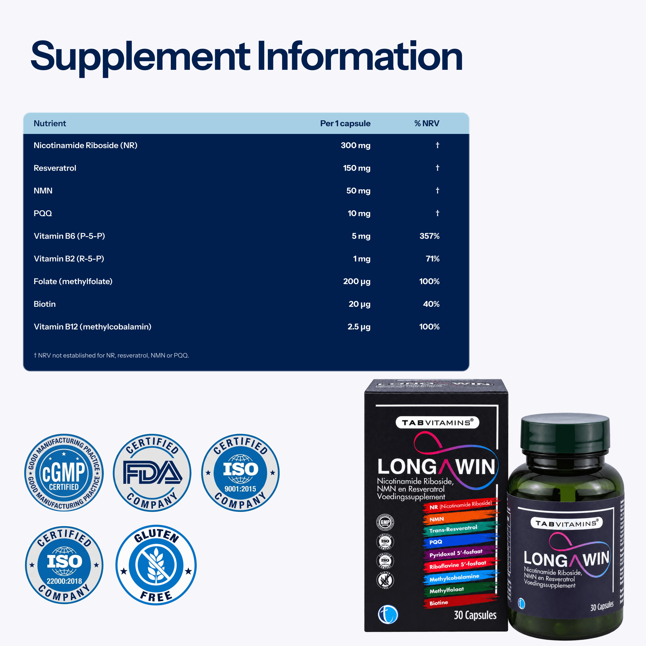 TAB Vitamins Longawin | Daily Food Supplement - TAB Vitamins