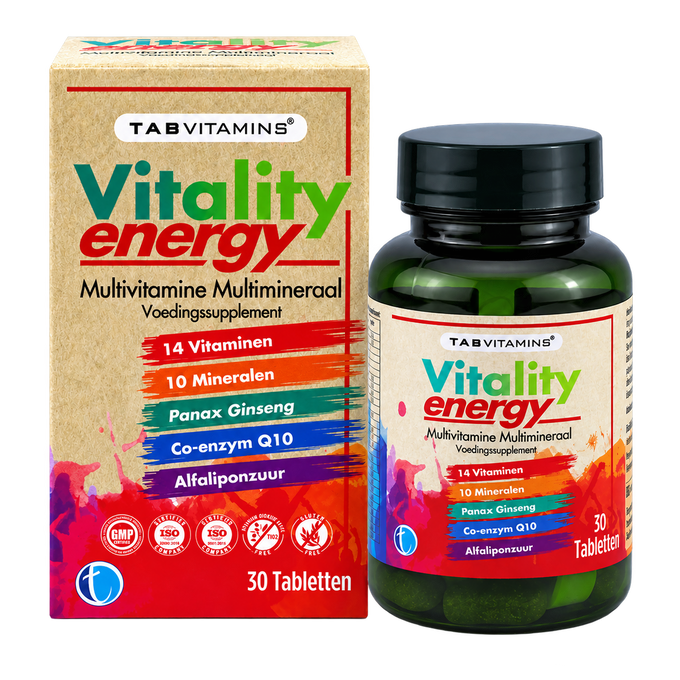 TAB Vitamins Vitalität Energie | Multivitamin- & Multimineral-Nahrungsergänzung